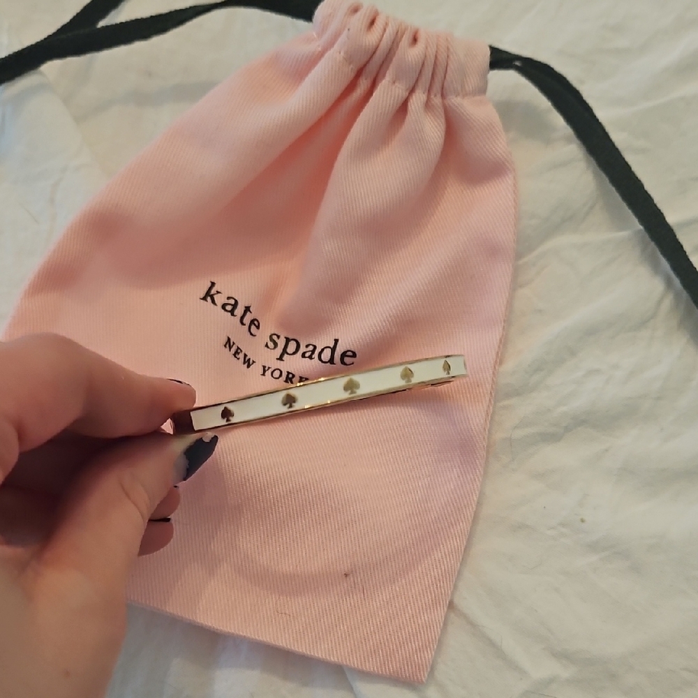 Kate Spade Gold and White Barrette
